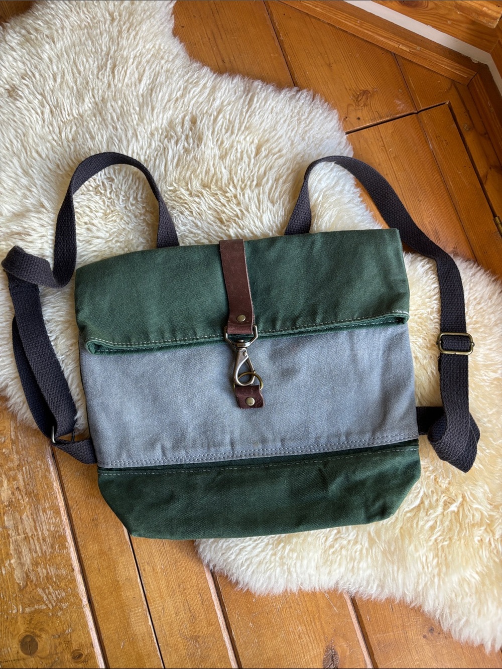 Sage to Sea Waxed Canvas Backpack